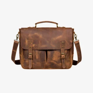 Leather Messenger Bag for Men – Premium Leather Laptop Bag for Work & Commuting