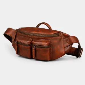 Designer Bum Bag for Men – Concealed Carry Leather Fanny Pack with Multi-Pocket Design