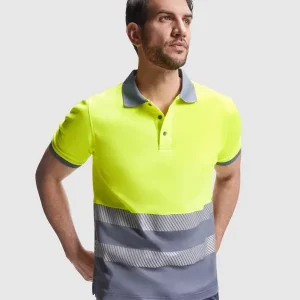 Polo técnico de manga curta de alta visibilidade 170 g/m²