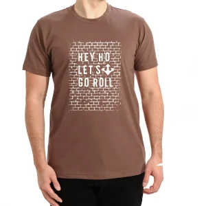 Camiseta Go Roller Hey Ho Lets Go Roll Marrom