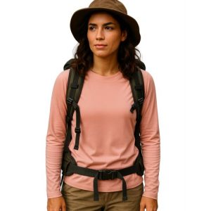 Camiseta Feminina Dry Trail Rosa manga longa