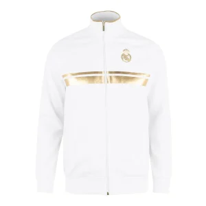 Sudadera Cremallera Hombre White & Gold