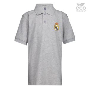 Polo Niños ECO Essentials Real Madrid Escudo Color Gris