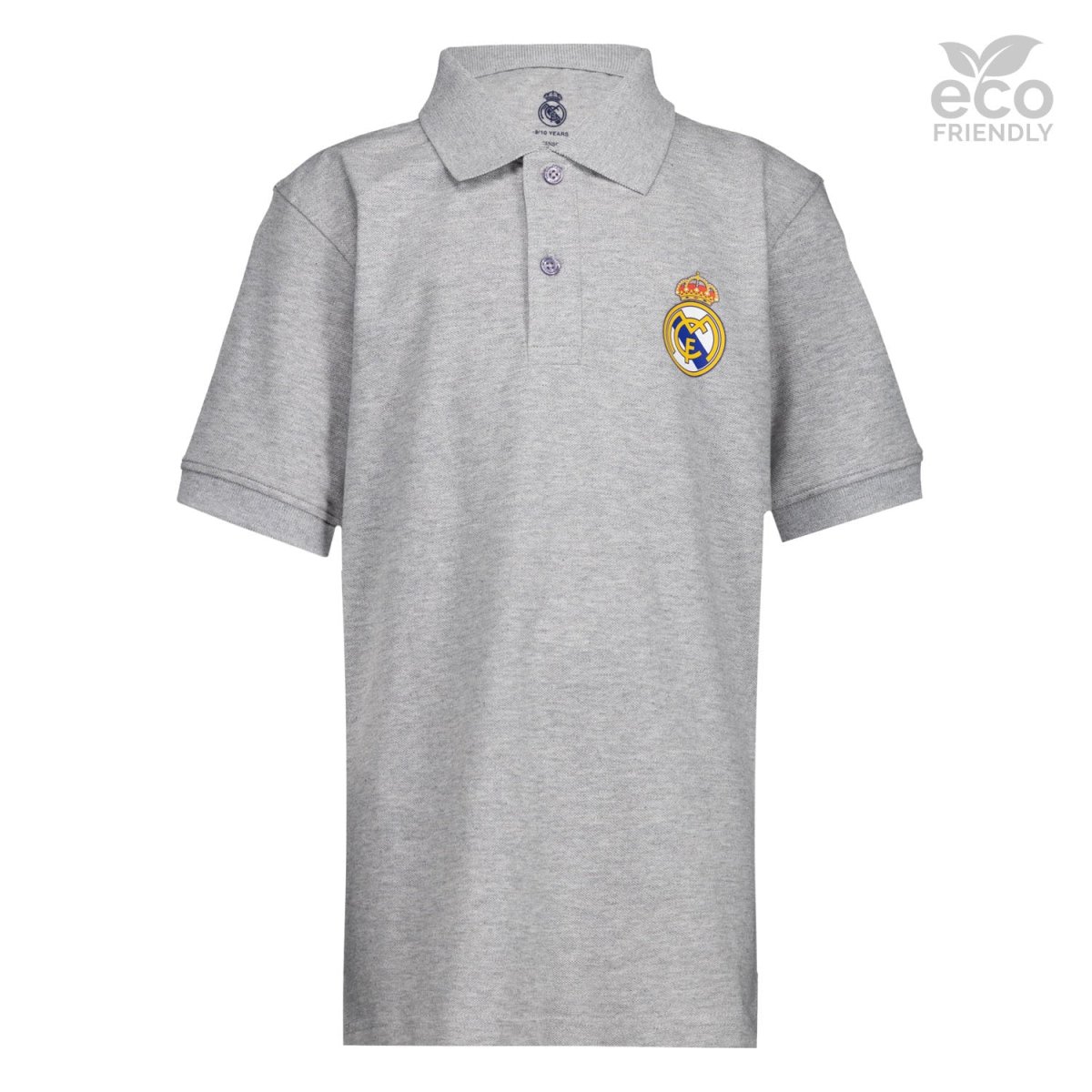 Polo Niños ECO Essentials Real Madrid Escudo Color Gris - Image 2