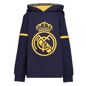 Sudadera Capucha Niños Kids on Tour Real Madrid Escudo en Relieve