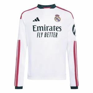 Camiseta Niño Manga Larga Primera Equipación Blanca 26/27