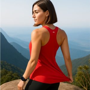 Regata Dry Feminina Trilheira Vermelha