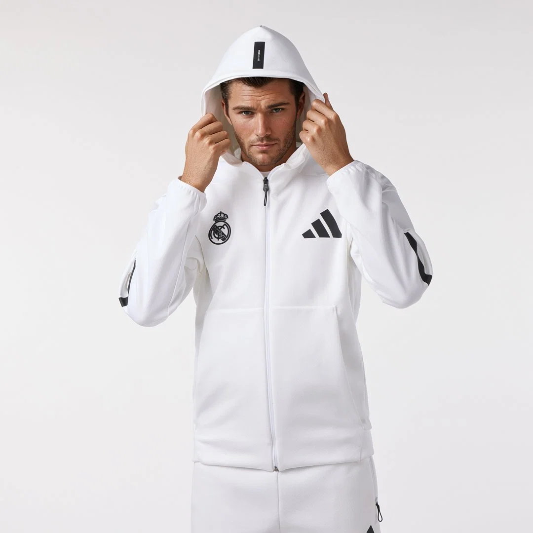 Chaqueta Cremallera Hombre adidas Real Urban Blanca - Image 7