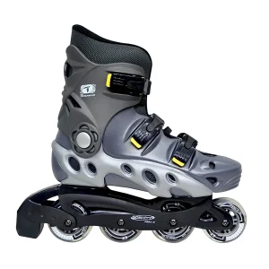 Patins Inline Para Passeio Traxart Spectro Cinza Rodas 72mm com Abec-5