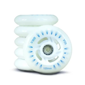 6 Rodas Led Creme Inline 100mm 90A