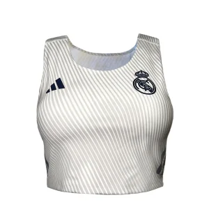 Camiseta Crop Mujer adidas Running Blanca